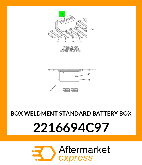 BOX WELDMENT STANDARD BATTERY BOX 2216694C97