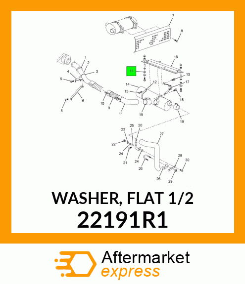 WASHER, FLAT 1/2" 22191R1