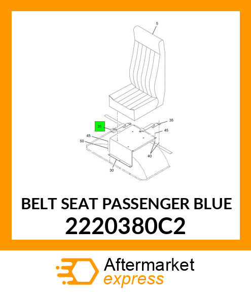 BELT SEAT PASSENGER BLUE 2220380C2