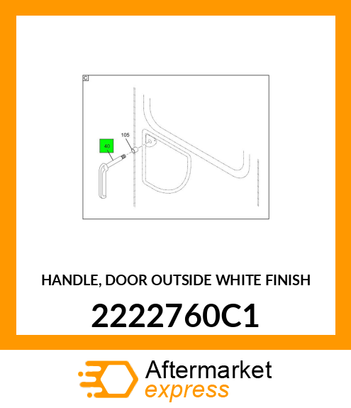 HANDLE, DOOR OUTSIDE WHITE FINISH 2222760C1