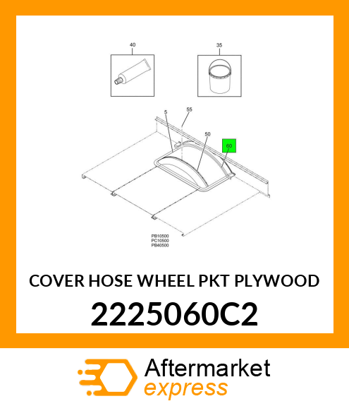 COVER HOSE WHEEL PKT PLYWOOD 2225060C2