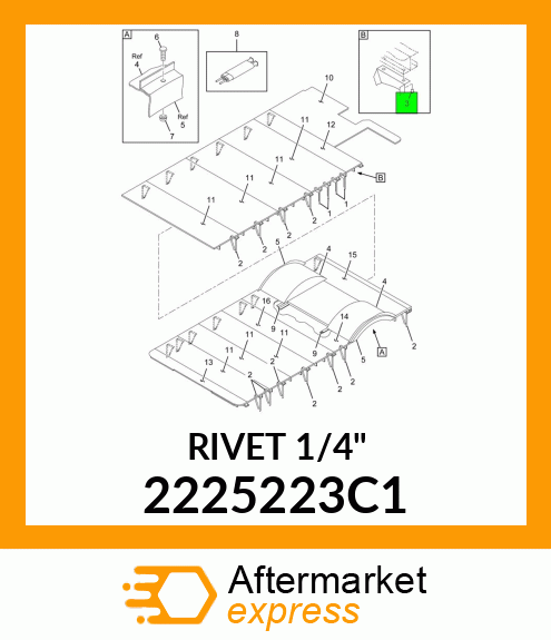 RIVET 1/4" 2225223C1