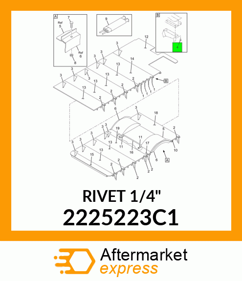 RIVET 1/4" 2225223C1