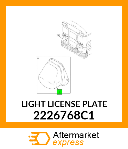 LIGHT LICENSE PLATE 2226768C1