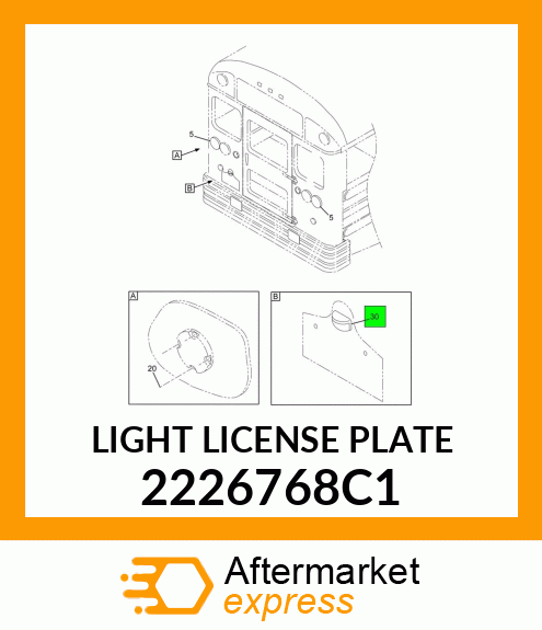 LIGHT LICENSE PLATE 2226768C1