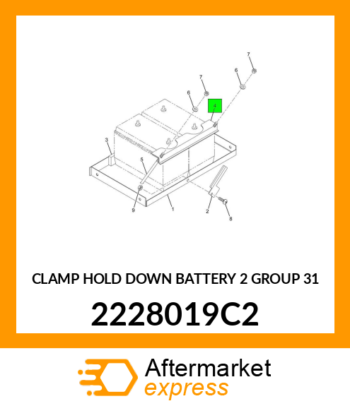 CLAMP HOLD DOWN BATTERY 2 GROUP 31 2228019C2