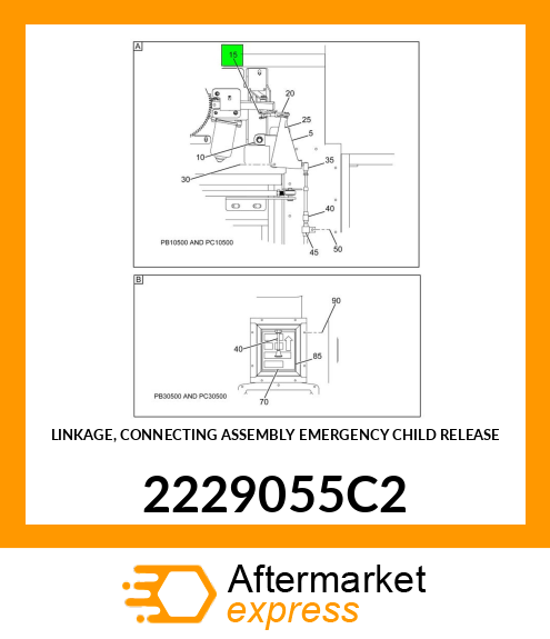 LINKAGE, CONNECTING ASSEMBLY EMERGENCY CHILD RELEASE 2229055C2