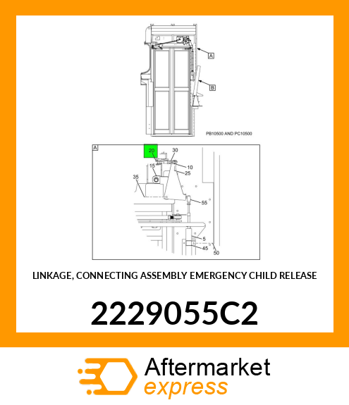 LINKAGE, CONNECTING ASSEMBLY EMERGENCY CHILD RELEASE 2229055C2