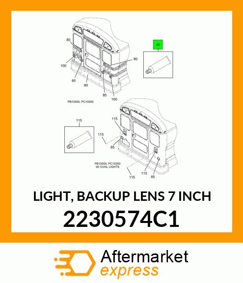 LIGHT, BACKUP LENS 7 INCH 2230574C1