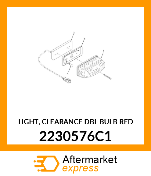 LIGHT, CLEARANCE DBL BULB RED 2230576C1
