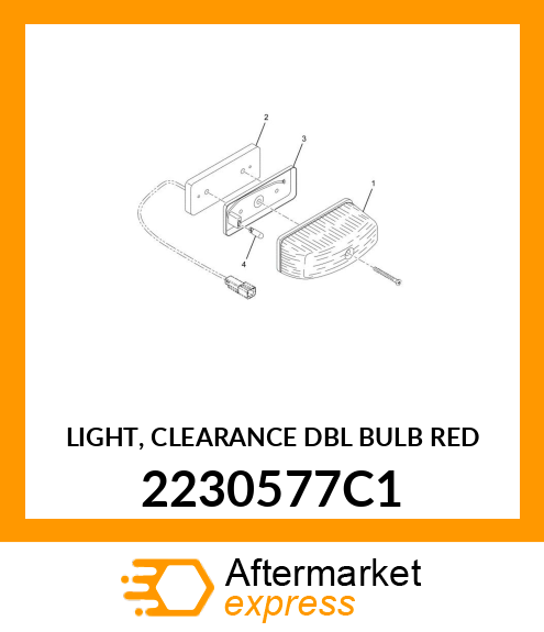 LIGHT, CLEARANCE DBL BULB RED 2230577C1