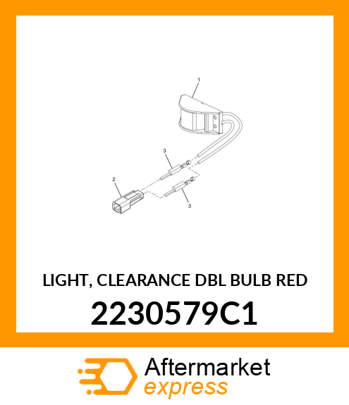LIGHT, CLEARANCE DBL BULB RED 2230579C1