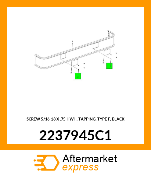 SCREW 5/16-18 X .75 HWH, TAPPING, TYPE F, BLACK 2237945C1