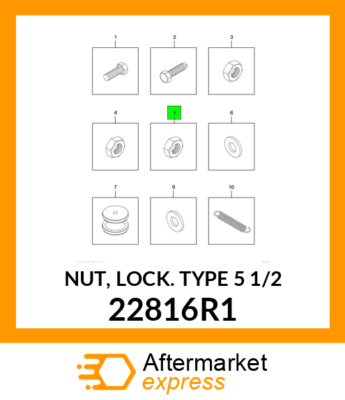 NUT, LOCK TYPE 5 1/2" 22816R1