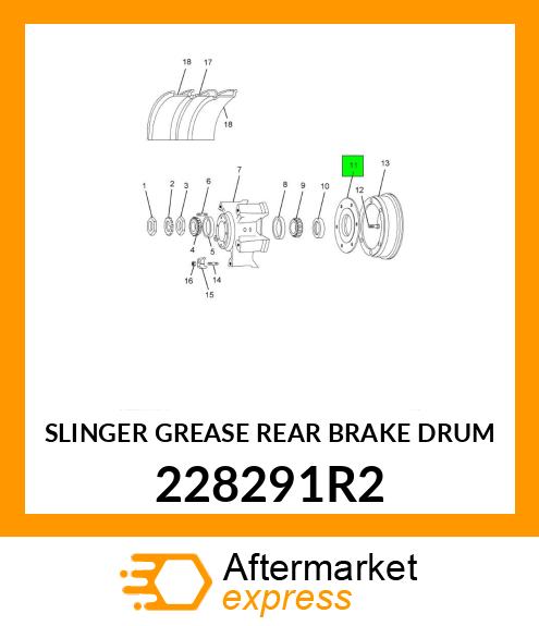 SLINGER GREASE REAR BRAKE DRUM 228291R2