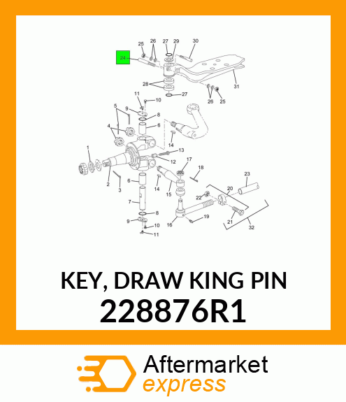 KEY, DRAW KING PIN 228876R1