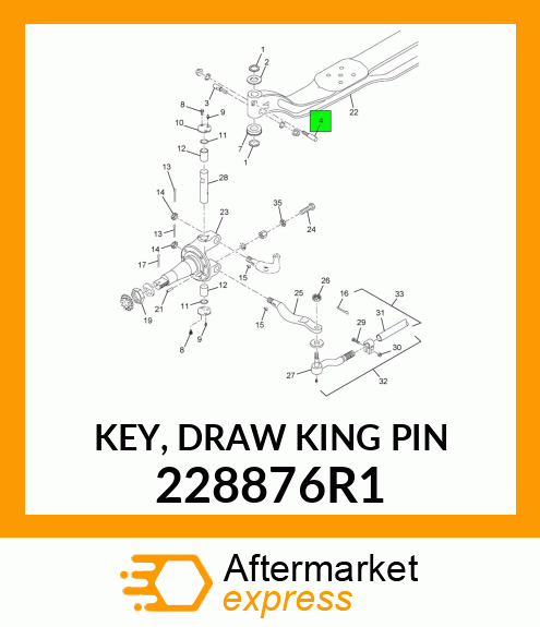 KEY, DRAW KING PIN 228876R1