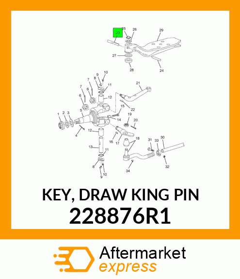 KEY, DRAW KING PIN 228876R1