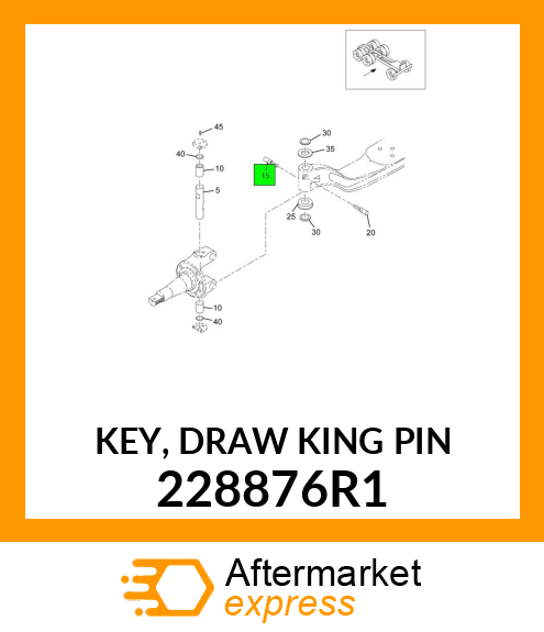 KEY, DRAW KING PIN 228876R1