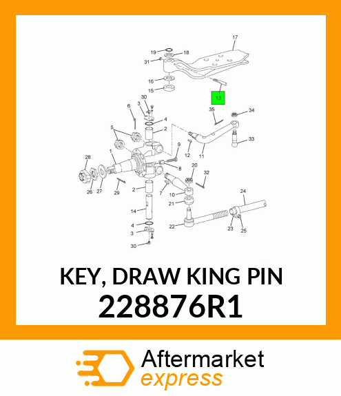 KEY, DRAW KING PIN 228876R1