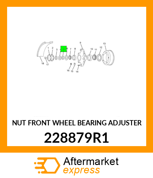 NUT FRONT WHEEL BEARING ADJUSTER 228879R1