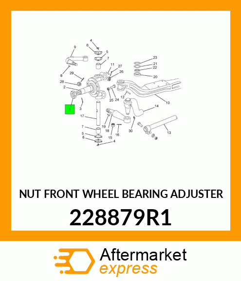 NUT FRONT WHEEL BEARING ADJUSTER 228879R1