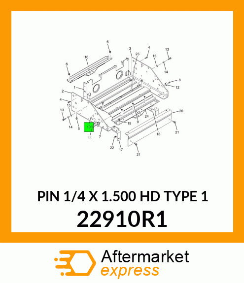 PIN 1/4 X 1.500 HD TYPE 1 22910R1