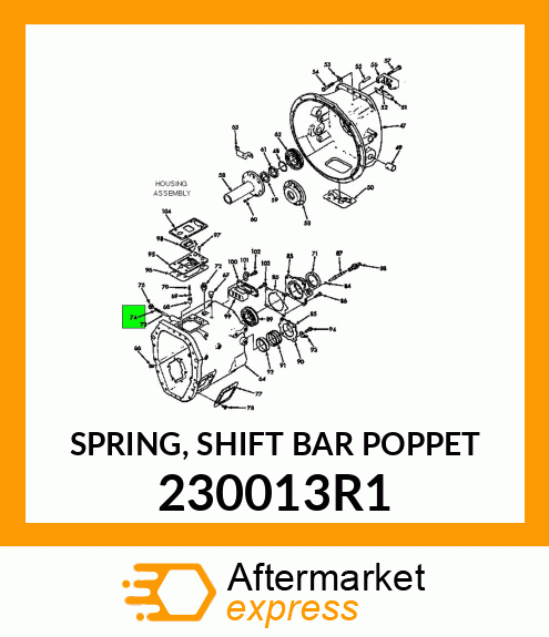 SPRING, SHIFT BAR POPPET 230013R1