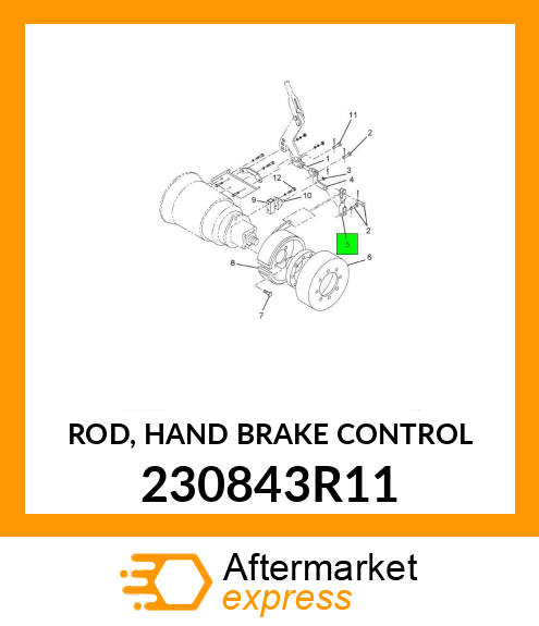 ROD, HAND BRAKE CONTROL 230843R11