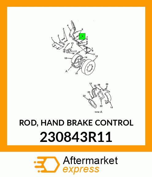 ROD, HAND BRAKE CONTROL 230843R11