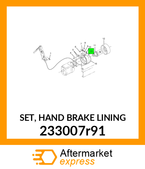 SET, HAND BRAKE LINING 233007r91