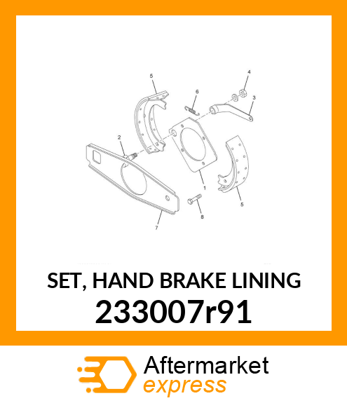 SET, HAND BRAKE LINING 233007r91