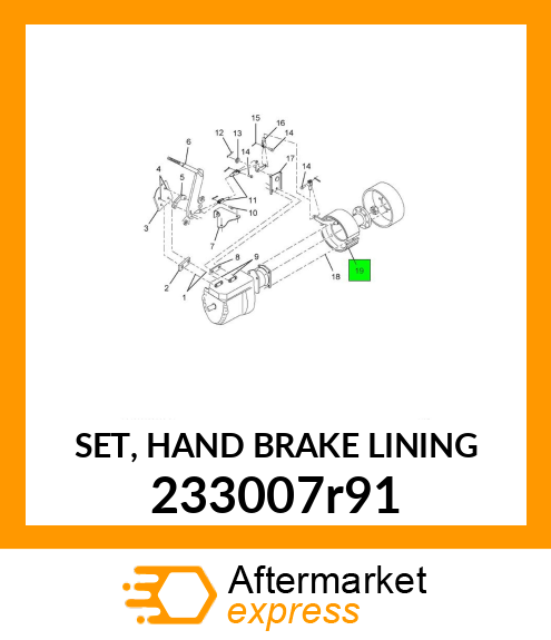 SET, HAND BRAKE LINING 233007r91