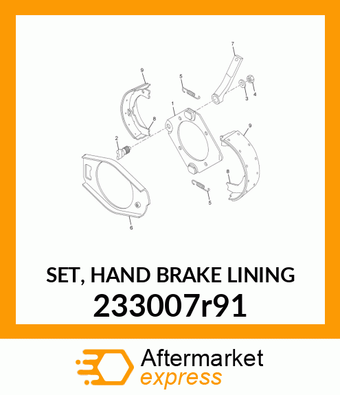 SET, HAND BRAKE LINING 233007r91