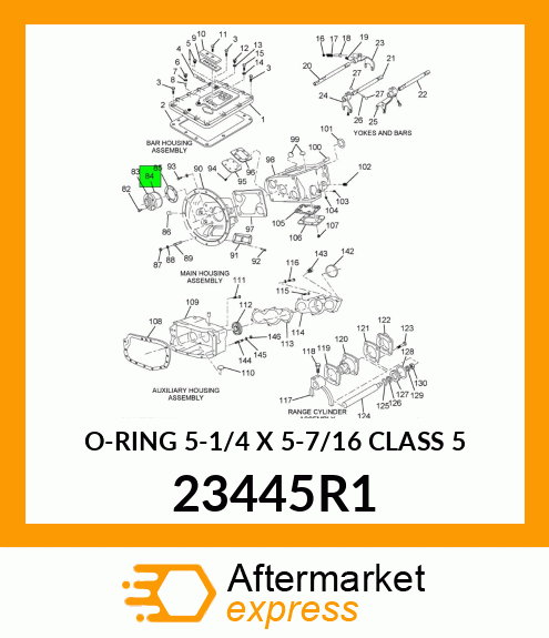 O-RING 5-1/4 X 5-7/16 CLASS 5 23445R1