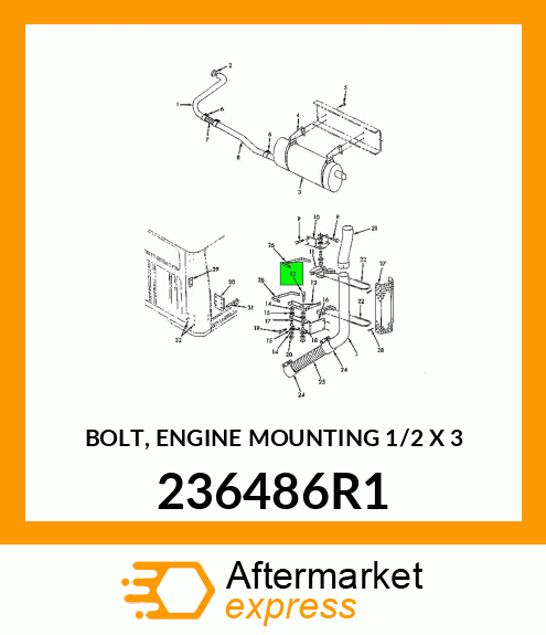 BOLT, ENGINE MOUNTING 1/2" X 3" 236486R1