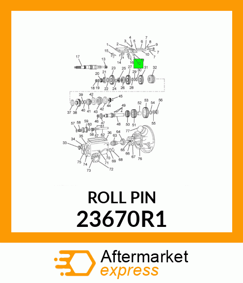 PIN 1/4 X 1-3/8 HVY CLD- SPR 23670R1