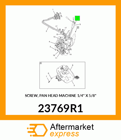 SCREW, PAN HEAD MACHINE 1/4" X 5/8" 23769R1