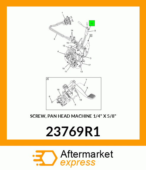 SCREW, PAN HEAD MACHINE 1/4" X 5/8" 23769R1