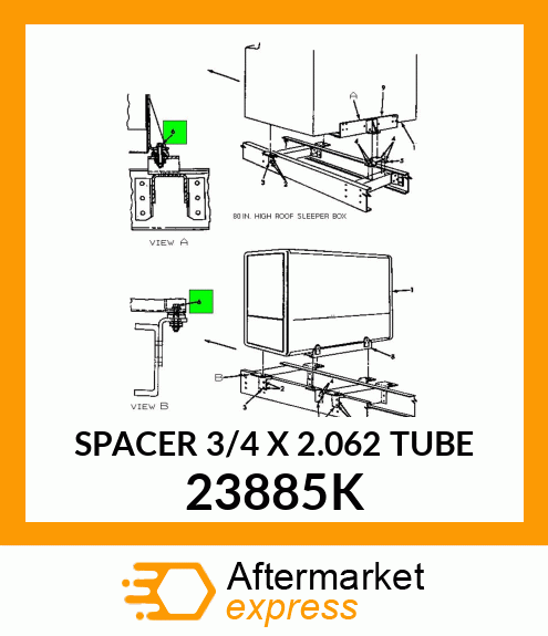 SPACER 3/4 X 2.062 TUBE 23885K