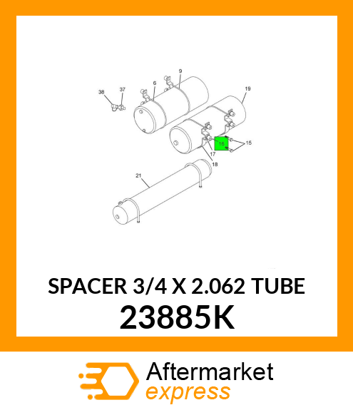 SPACER 3/4 X 2.062 TUBE 23885K