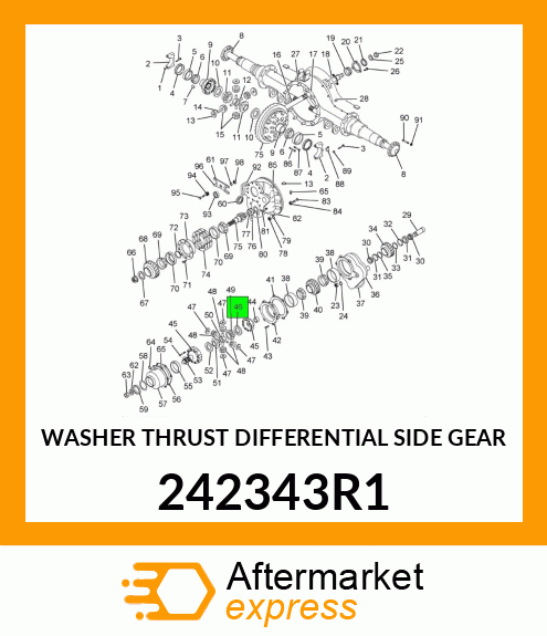 WASHER THRUST DIFFERENTIAL SIDE GEAR 242343R1