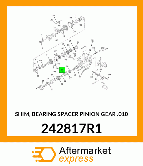 SHIM, BEARING SPACER PINION GEAR .010" 242817R1