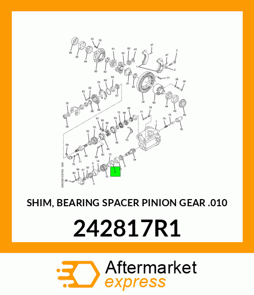 SHIM, BEARING SPACER PINION GEAR .010" 242817R1