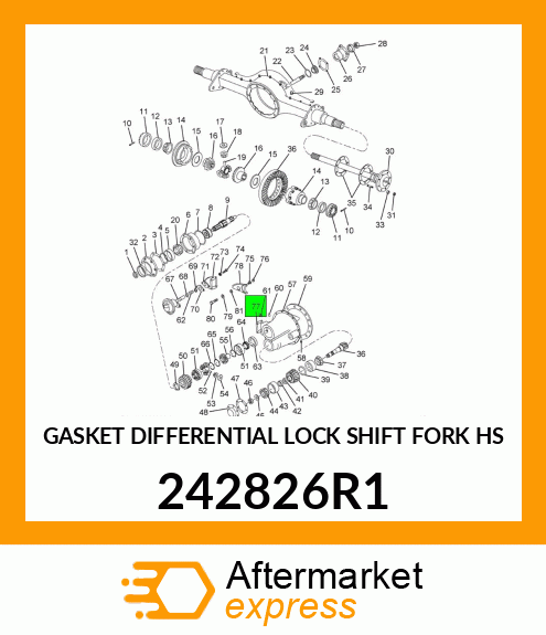 GASKET DIFFERENTIAL LOCK SHIFT FORK HS 242826R1