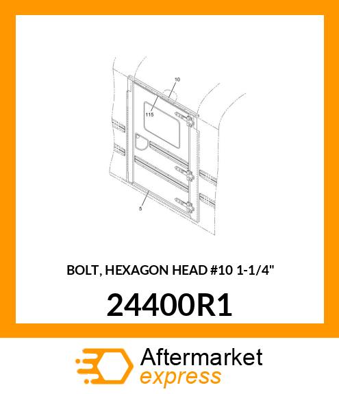 BOLT, HEXAGON HEAD #10 1-1/4" 24400R1