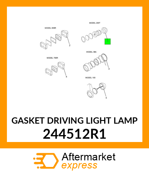 GASKET DRIVING LIGHT LAMP 244512R1