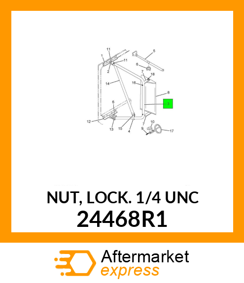 NUT, LOCK 1/4" UNC 24468R1