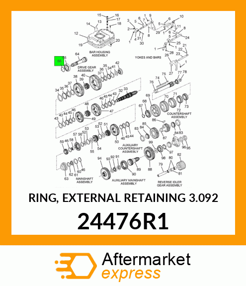 RING, EXTERNAL RETAINING 3.092 24476R1