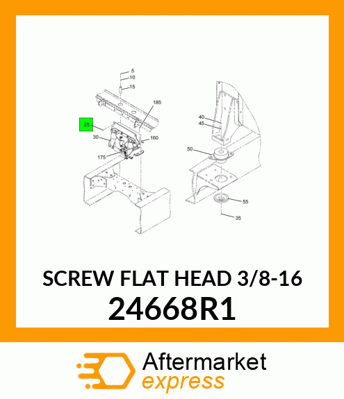 SCREW FLAT HEAD 3/8-16 24668R1